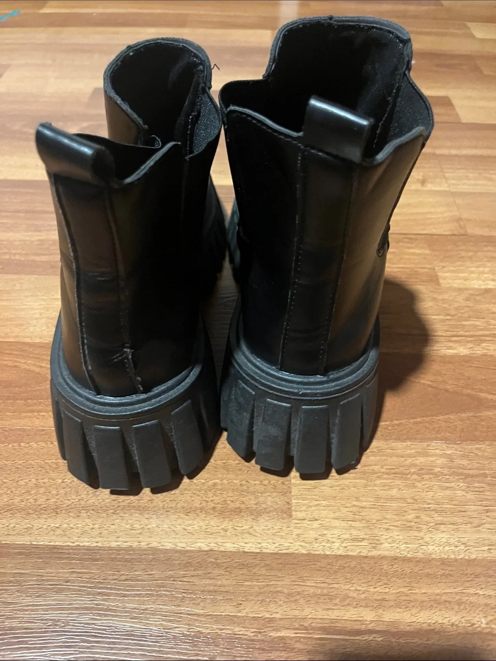 Black Chunky Platform Chelsea Boots - Women